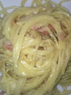 Una foto de Pasta carbonara