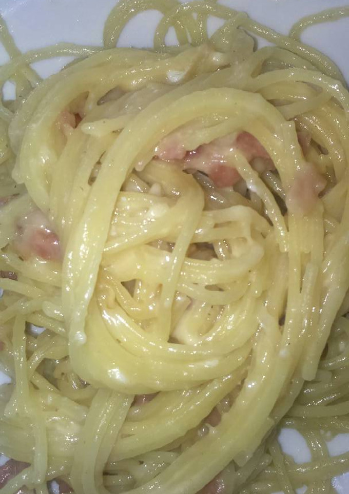 Una foto de Pasta carbonara