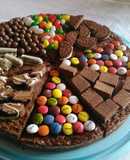 Torta pizza de brownie