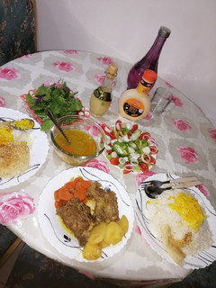 عکسی از دستور چلو گردن