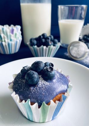 Una foto de Muffins de arándanos y limón!!