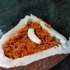 Dry coconut chutney A picture of Dry coconut chutney.