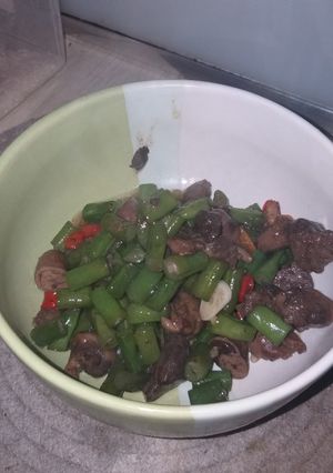 Foto resep Oseng ati ayam dan buncis