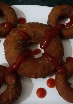 A picture of Poha doughnut.