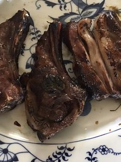 A picture of California Farm Marinaded Rosemary and Garlic Lamb Chops.