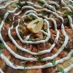A picture of Seekh Kabab Pizza 🍕😍.