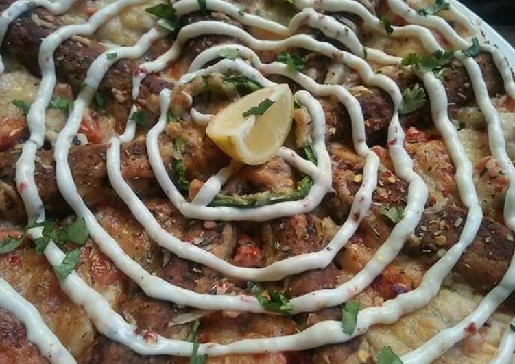 Seekh Kabab Pizza 🍕😍