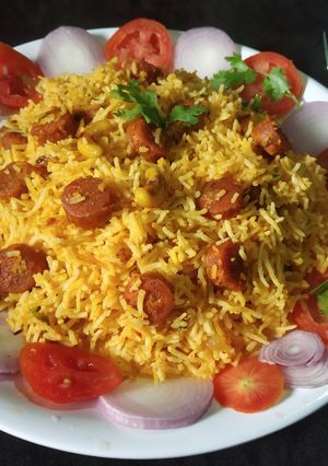 A picture of Rajasthani Govind Gatta pulao.