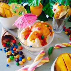 A picture of Mango Ice cream.