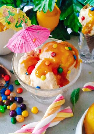 A picture of Mango Ice cream.