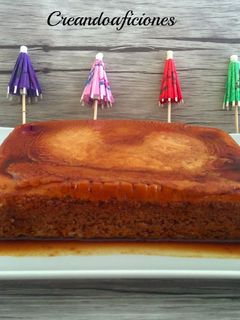 Una foto de Flan de manzana en microondas