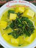 Daun pakis tahu putih masak santan