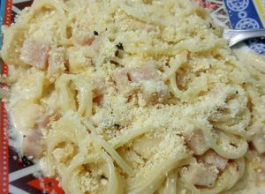 Una foto de Spaghetti con Falsa Caruso