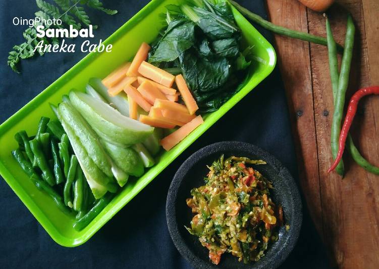 Langkah mengolah Sambal Aneka Cabe nikmat