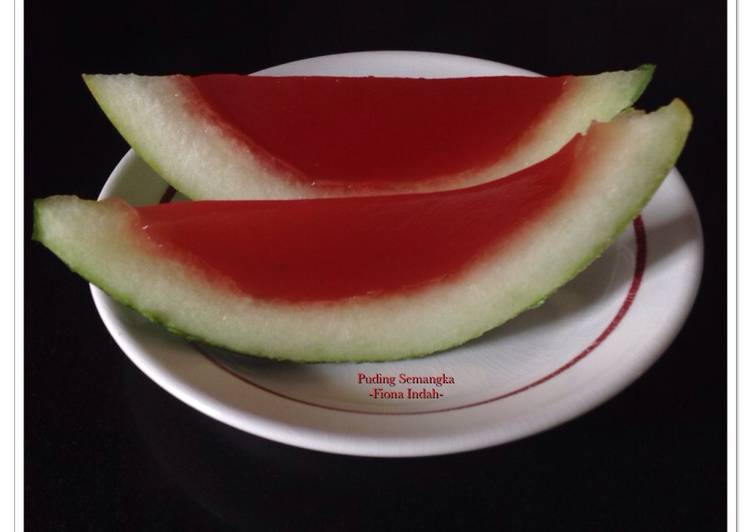 Resep Puding Semangka, Enak Banget