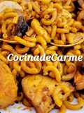 Fideos (fideuà) con cazón y rape