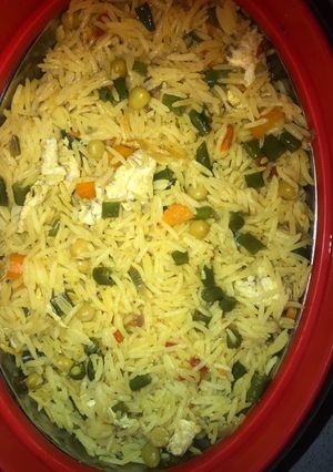 A picture of Egg fried rice.