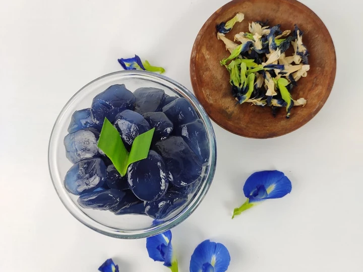 Langkah Gampang Membuat Resep Manisan Kolang-Kaling Biru Telang yang Menggugah Selera Anti Ribet, Bisa Manjain Lidah