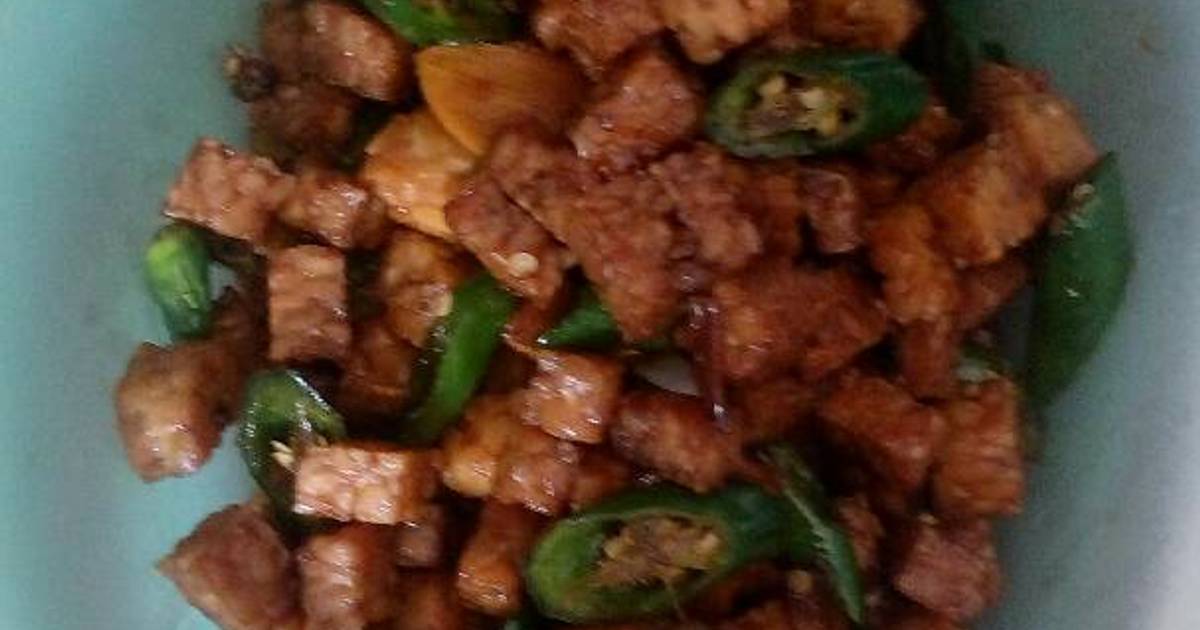  Resep  Orek  tempe  cabe  hijau oleh Siti komariah Dapoer 