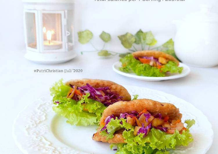 Resep Vegan gua bao. Total kalori 253Kkal yang Bikin Ngiler