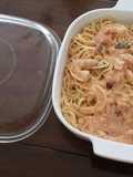 Spaghetti con camarones