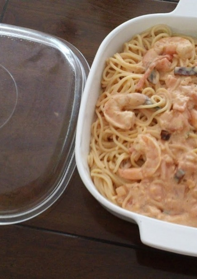 Una foto de Spaghetti con camarones