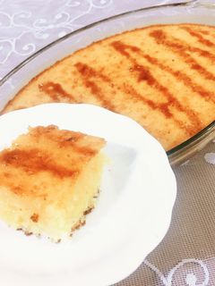 صورة لوصفة بسبوسة الكريم كراميل 😋