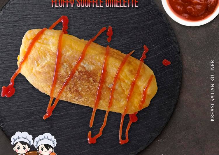 Cara Gampang Menyiapkan Fluffy souflly omelette Anti Gagal