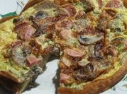 Gambar omelet jamur shitake