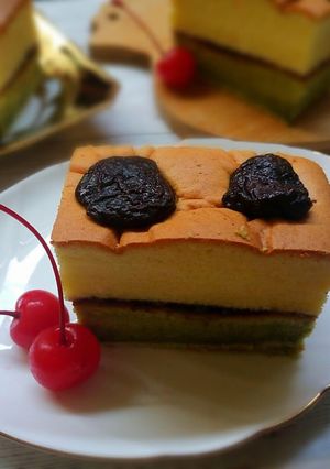 Foto resep Lapis Ekonomis Vanila Greentea