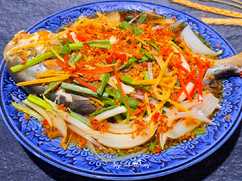 Cá chim hấp xì dầu (nước tương)