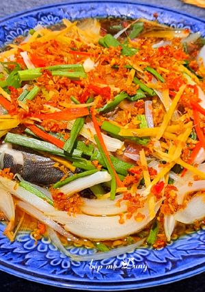 Hình của món Cá chim hấp xì dầu (nước tương).