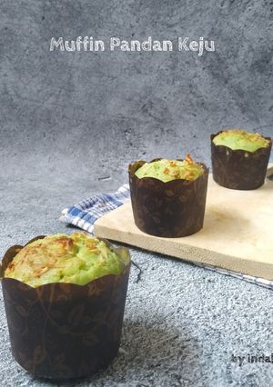 Foto resep Muffin Pandan Keju (Cuma Diaduk Saja, Mudah)