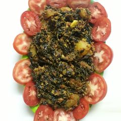 A picture of Methi aloo sabzi.