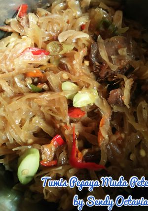 Foto resep Tumis Pepaya Muda Pete