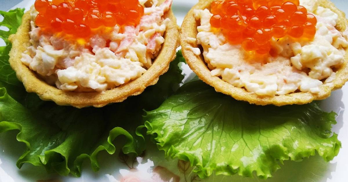 Тарталетки с креветками - пошаговый рецепт закуски