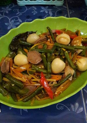 Foto resep Tumis Kacang Panjang Telur Puyuh sederhana ala Niezz