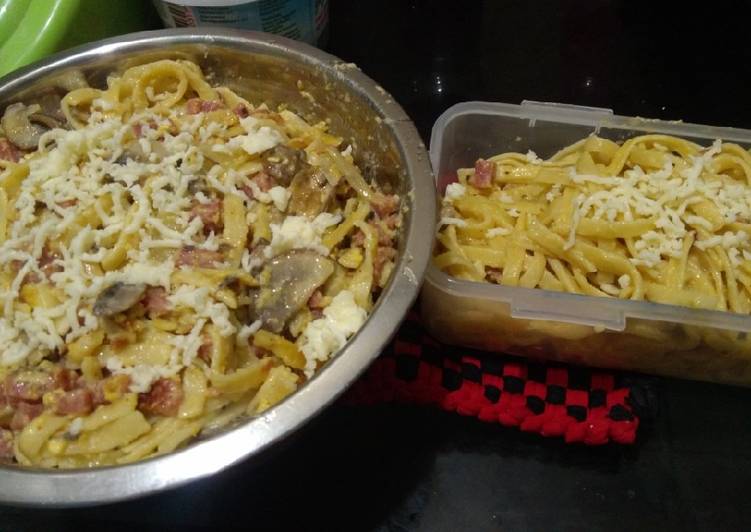 Resep rumahan-spaghetti fettucine alfredo