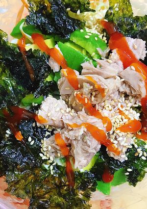 Hình của món Salad với công thức sốt bất bại.