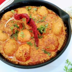 A picture of Kashmiri Dum Aloo.