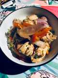 Pollo Saltado c/Arroz Primavera