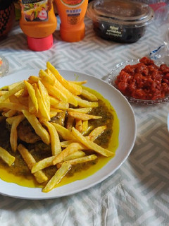 صورة لوصفة لحمة ببطاطس مقلية