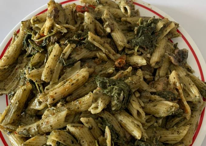 Langkah Mudah untuk Membuat Pasta Kemangi Bayam Jamur Sehat Anti Gagal