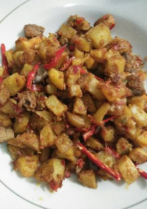 Foto resep Sambel goreng kentang ati ayam (tanpa santan)