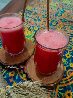 عکسی از دستور نوشیدنی هندوانه و گلاب 🍉