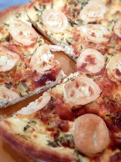 Une photo de Quiche au chèvre, courgette et menthe fraîche