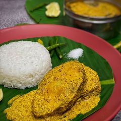 A picture of Steamed Rohu / Bhapa Rui.