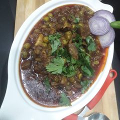 A picture of Matter keema kaleji.