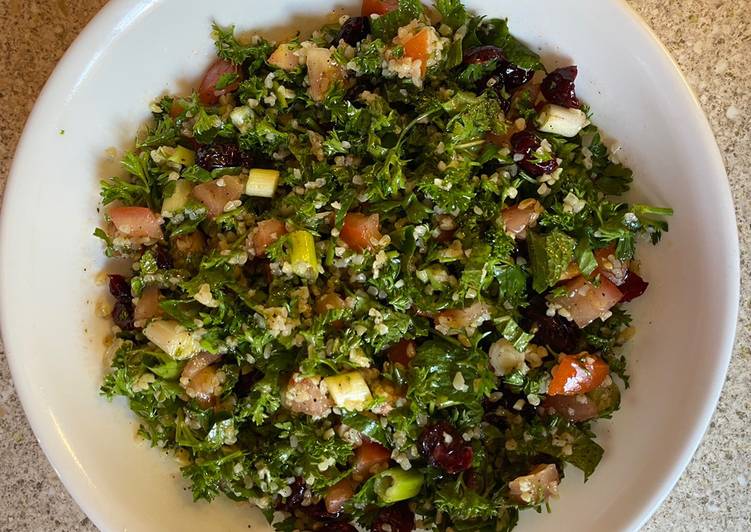 Steps to Make Homemade Tabbouleh with cranberries