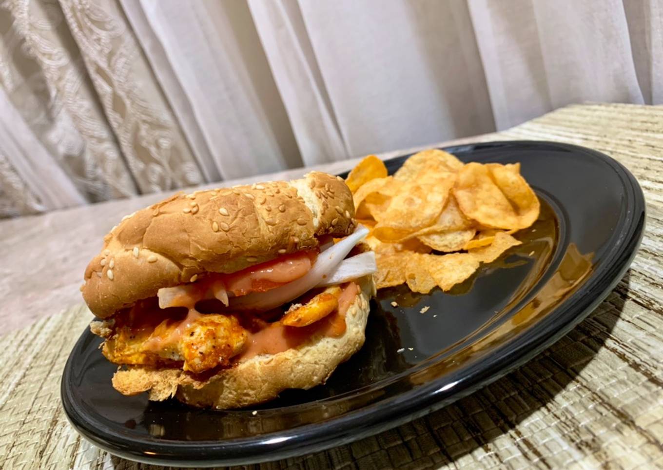 Hamburguesa de pollo Buffalo